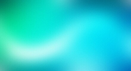 Fototapeta premium Soft gradient background with green to blue transition and light rays Noisy Texture for Poster Design