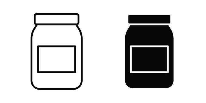 Jar icon - web black vector design.