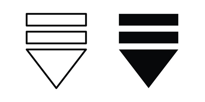 List dropdown icon - web black vector design.