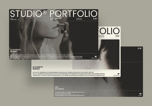 Portfolio Presentation Template Layout Design