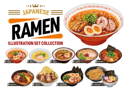 Japanese Ramen Set Collection - Shoyu, Miso, Tonkotsu, Tsukemen and More