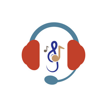 Music Headset Audio Icon Design