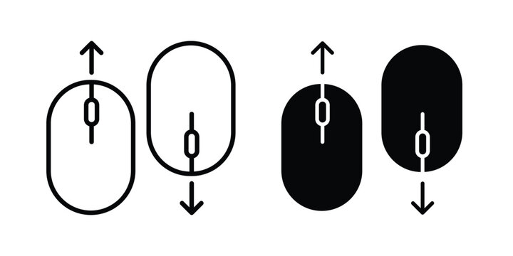 Scroll down up icon - web black vector design.