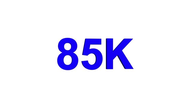 85k text animation. 85k Followers, animation in Easy to put into any video.