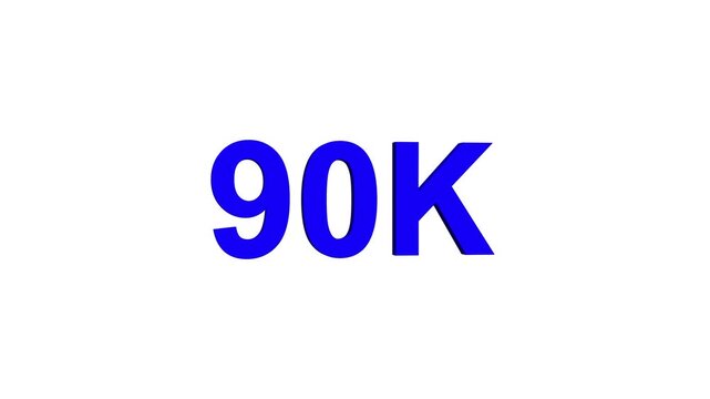 90k text animation. 90k Followers, animation in Easy to put into any video.