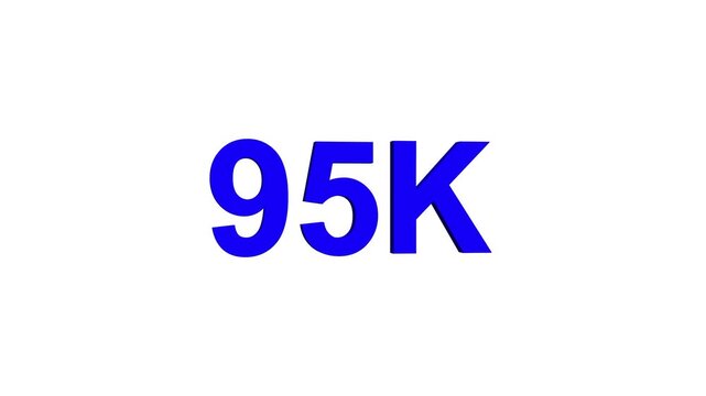 95k text animation. 95k Followers, animation in Easy to put into any video.