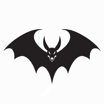 Dark Bat Logo Vector Illustration Minimal Branding Design