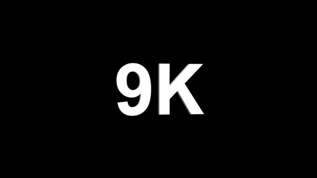 9k text animation. 9k Followers, animation in Easy to put into any video.