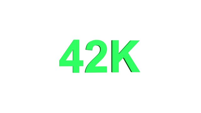 42k text animation. 42k Followers. animation in Easy to put into any video.