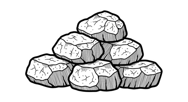 Large Pile of Black Coal for Energy Production and Industrial Fuel