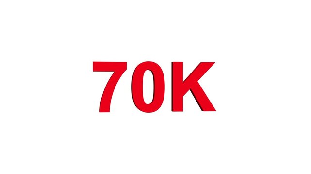 70k text animation. 70k Followers, 70k views, 70k subscribers. animation in Easy to put into any video.