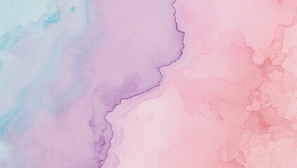 Fototapeta premium Abstract watercolor background with pastel shades of pink purple and blue