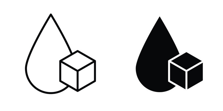 Blood sugar icon line, outline and flat vector elements