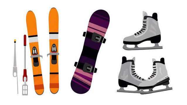 Winter sports equipment set