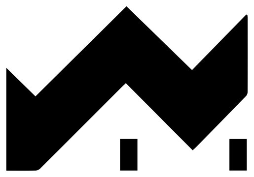 Solid black filled icon representing longevity risk and outliving symbolizing financial uncertainty and retirement planning