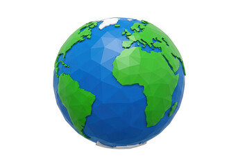 Fototapeta premium Earth globe with green and blue colors