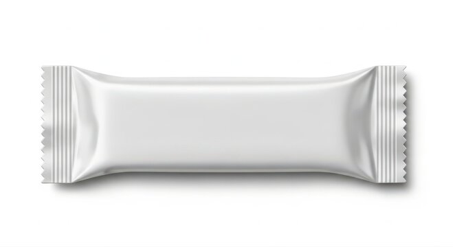 White curved paper ribbon roll abstract background