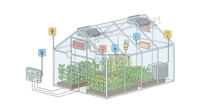 Smart Greenhouse Technology for Optimized Plant Growth.