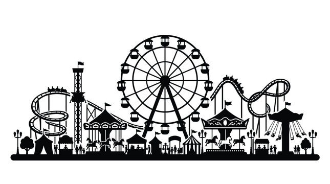 ferris wheel on the white background