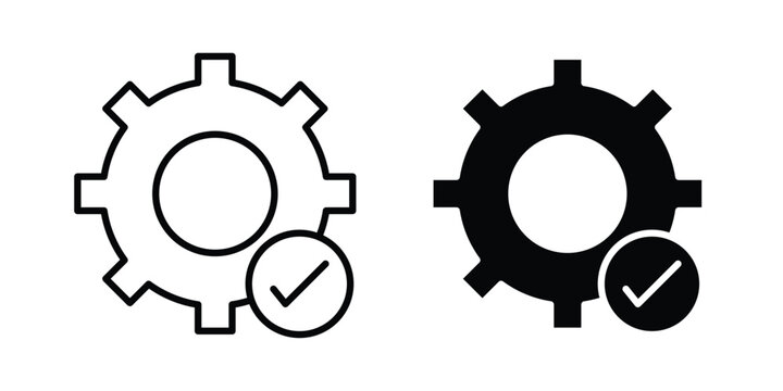 Easy installation icon line, outline and flat vector elements