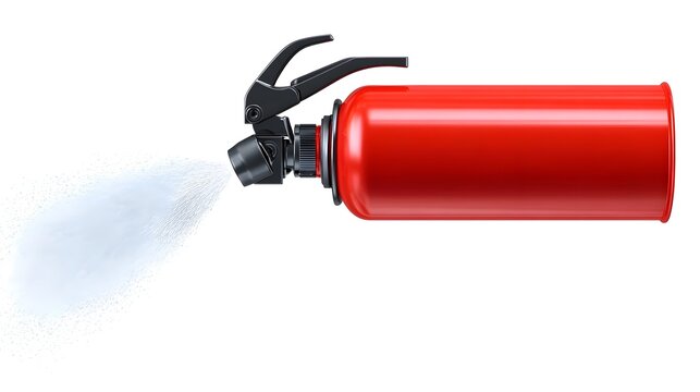 Water spray mist atomizer dust aerosol, air atomizer sprayer on white background background. Fire extinguisher . Stock Illustration