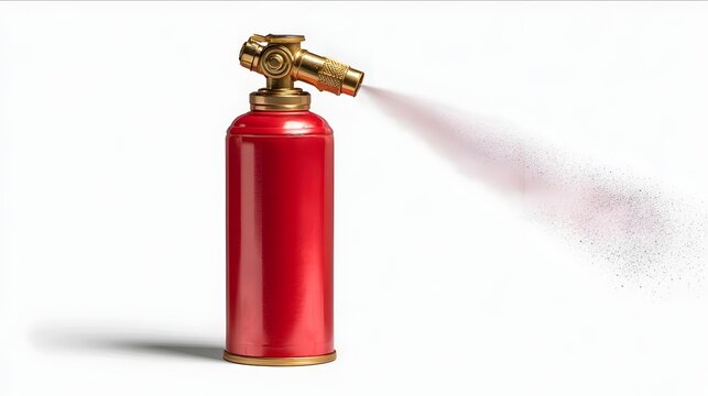 Water spray mist atomizer dust aerosol, air atomizer sprayer on white background background. Fire extinguisher . Stock Illustration