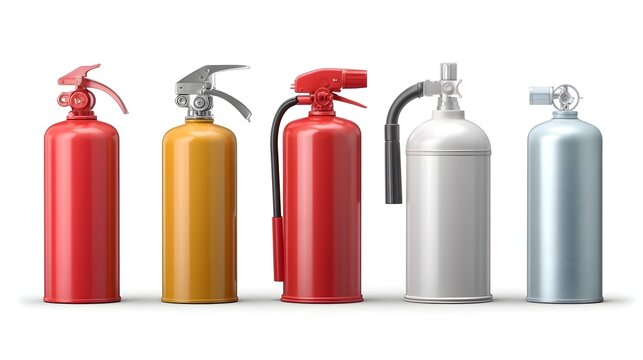 Water spray mist atomizer dust aerosol, air atomizer sprayer on white background background. Fire extinguisher . Stock Illustration