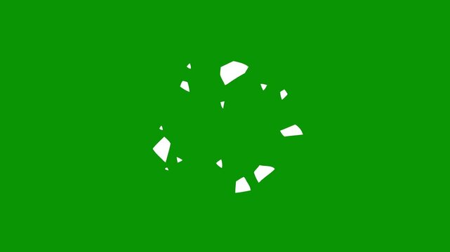 Energy blast explosion, flash FX elements, lightning thunder boom bursts animation, smoke hand draw effect, glowing comic elements on green screen background. 4K