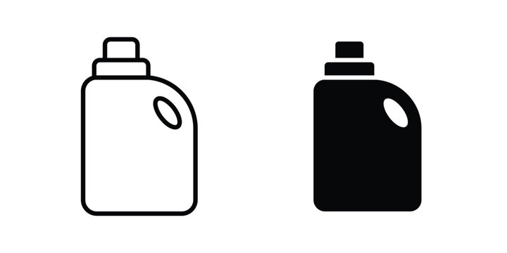 laundry detergent bottle icon line, outline and flat vector elements