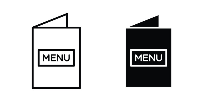 Menu icon line, outline and flat vector elements