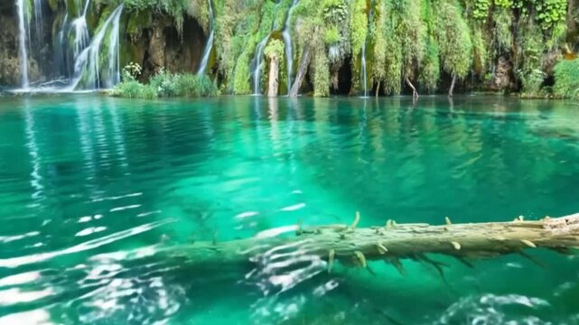 Plitvice Lakes, Croatia Waterfall. Amazing Place