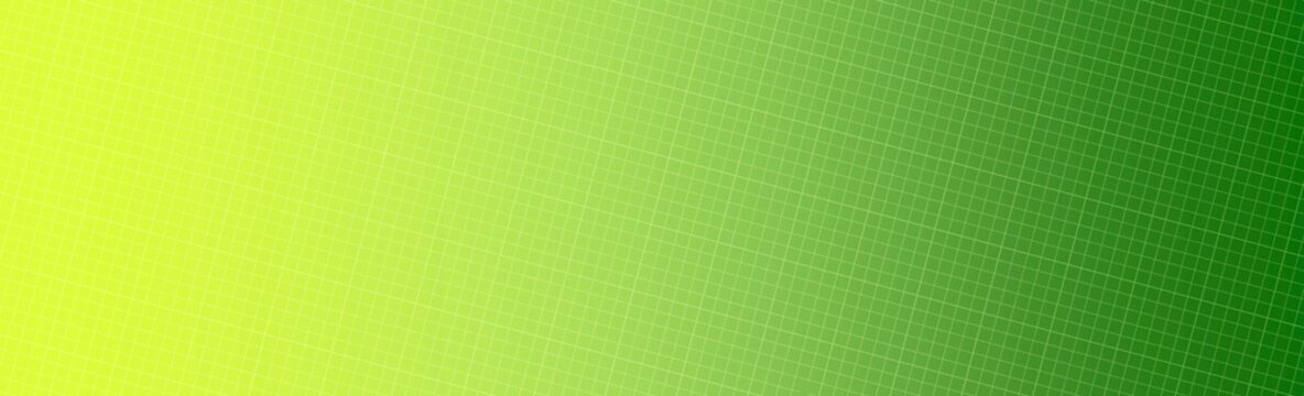 Abstract green and yellow gradient background banner with diagonal grid pattern illustration