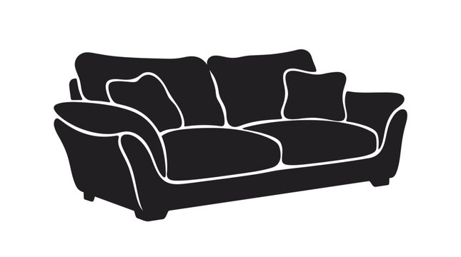 leather sofa isolated on white background