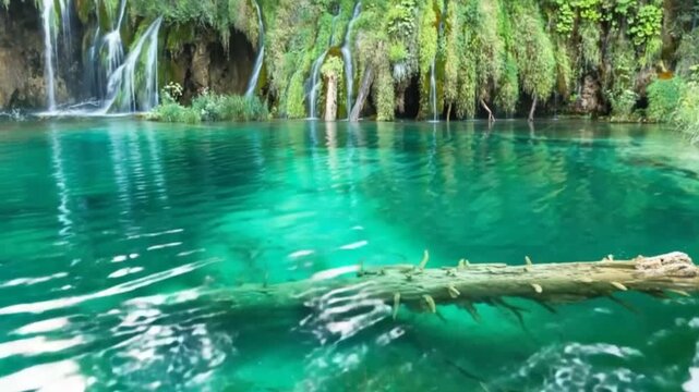Plitvice Lakes, Croatia Waterfall. Amazing Place