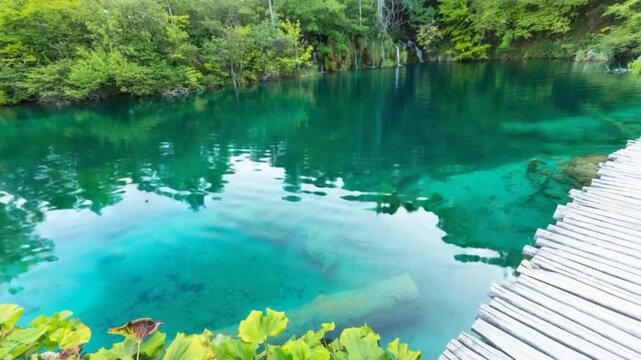 Plitvice Lakes, Croatia Waterfall. Amazing Place