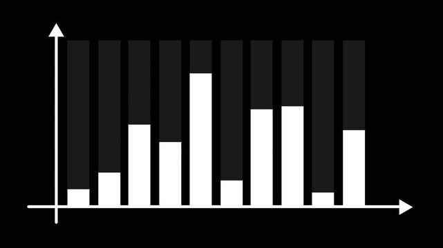 Professional business growth graph chart featuring rising monthly profit, glowing sales indicators, and upward arrow movement on black background representing future financial targets
