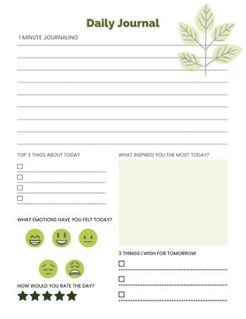 daily journal template