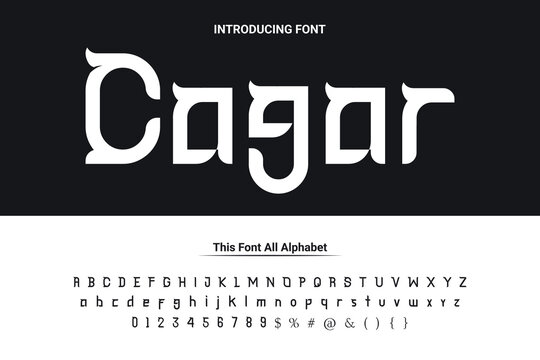 Cagar Font modern alphabet font, asian fonts style latin design