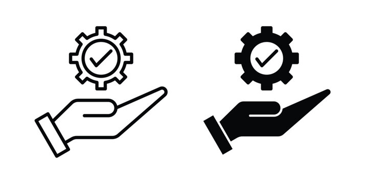Service offer icon line, outline and flat vector elements