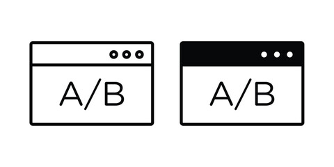 A B testing icon liner logo vector © Warpiya