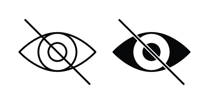 Blindness icon liner logo vector