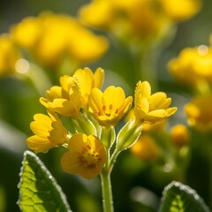 Obraz premium Bright yellow flowers in bloom
