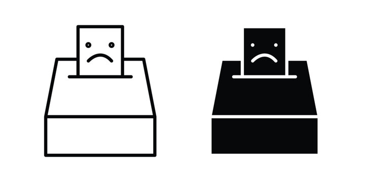 Complaint box icon liner logo vector