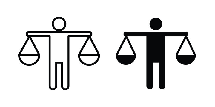 Ethics icon liner logo vector
