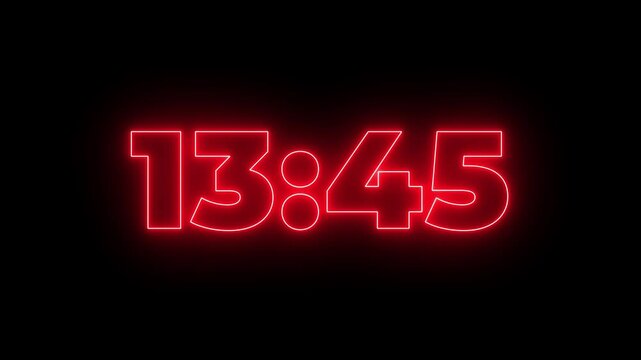 15 minutes countdown timer animation, 15 minutes displays modern minimal countdown, 900 second countdown timer, neon Countdown timer from 15 minute to 0 minute suitable for presentations 4k video.