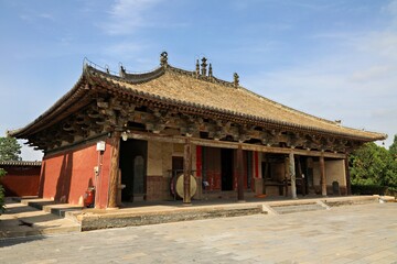 Fototapeta premium Wanrong Jiwang Temple, Wanrong County, Yuncheng City, Shanxi Province, China