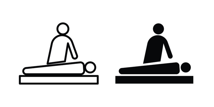 Massage icon liner logo vector