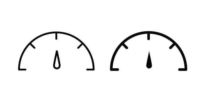 Meter icon liner logo vector