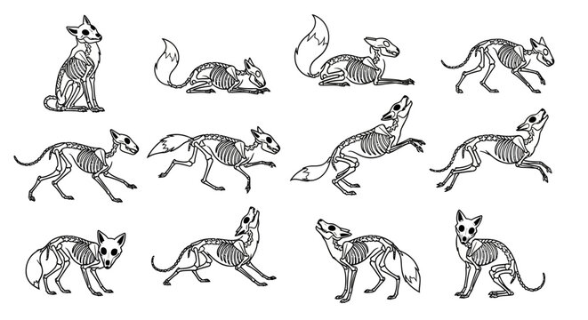 Dingo dog breeds in various poses.