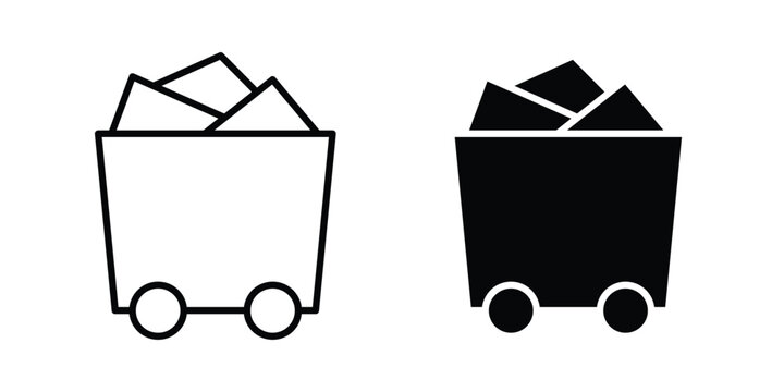 Raw material icon liner logo vector